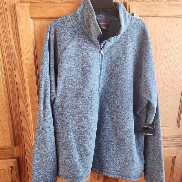 Eddie Bauer Sweaters - 🆕️ Eddie Bauer Women's XL Blue Zip Up Pull Over NWT